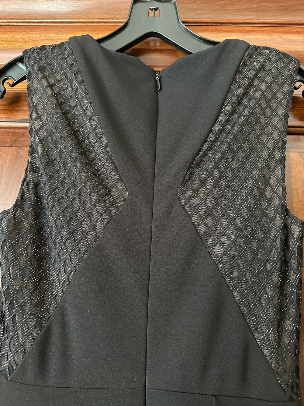 BCBGMaxAzria Black Lace-Panel Maxi Dress size 0 NWT